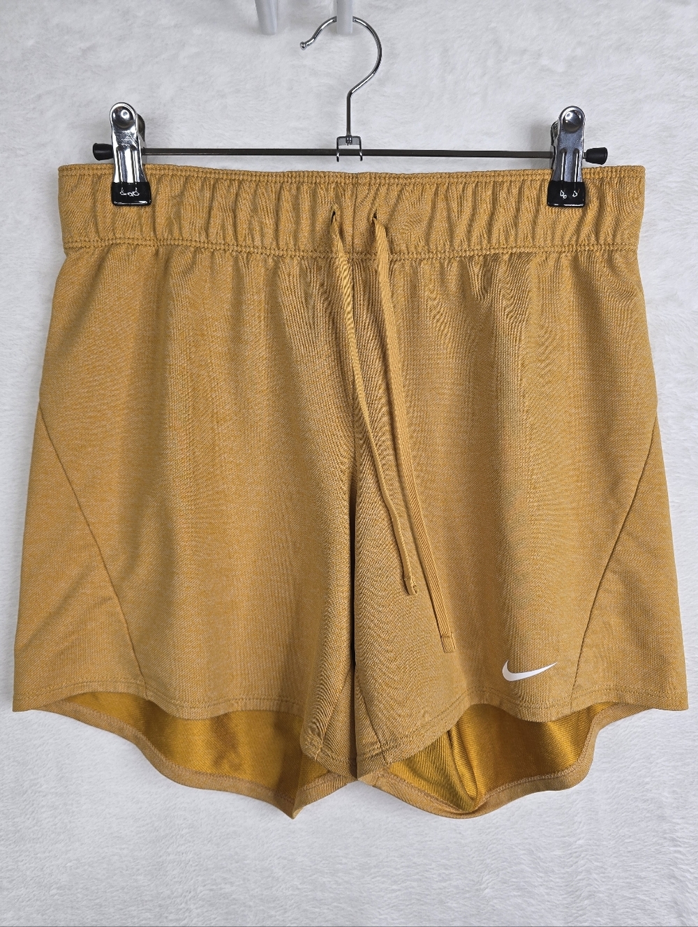 3/$25 Nike Dri Fit Athletic Shorts Womens XS Yellow Running Gym Swoosh